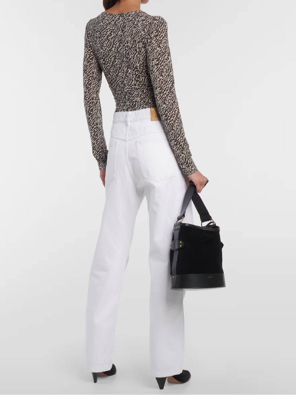 Classic High-Rise Straight White Women's Jeans